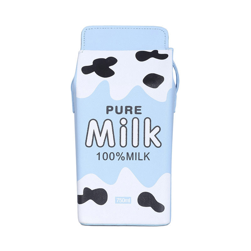 Wholesale Milk Versatile Color Contrast PU Small Square Bags